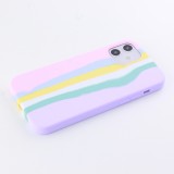 Coque iPhone 11 - Soft Touch multicolors rose - Violet