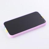 Coque iPhone 11 - Soft Touch multicolors rose - Violet