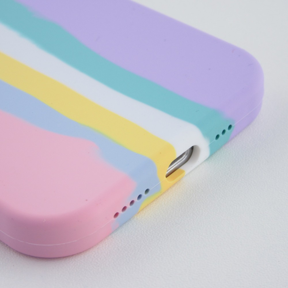 Hülle iPhone 11 - Soft Touch multicolors rosa - Violett