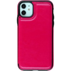 Coque iPhone 11 - Wallet Premium Cards - Rose foncé