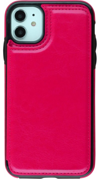 Coque iPhone 11 - Wallet Premium Cards - Rose foncé