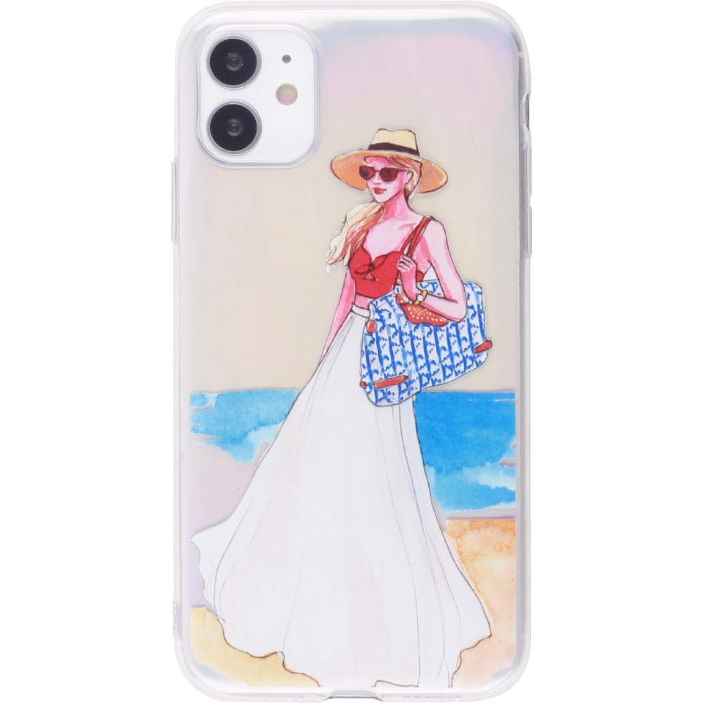 Coque iPhone 12 mini - Woman beach