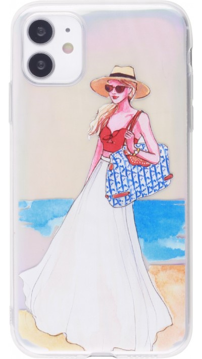 Coque iPhone 12 mini - Woman beach