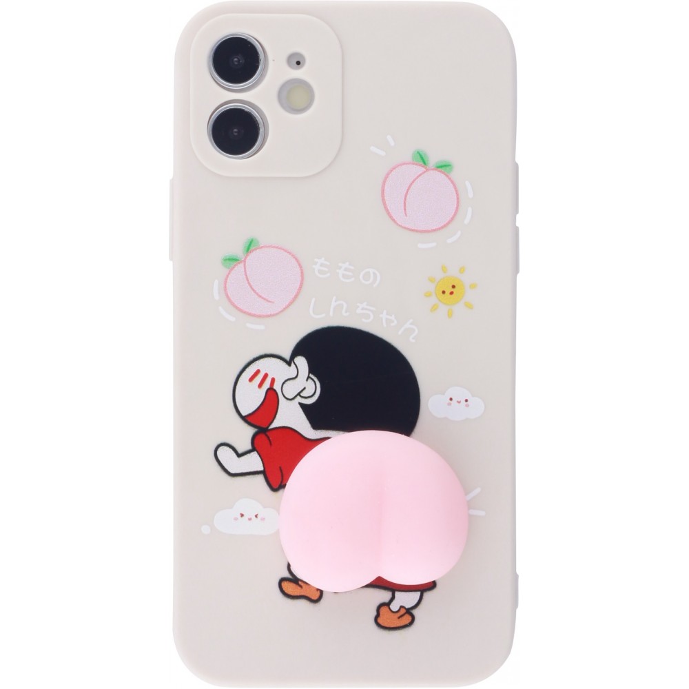 Coque iPhone 12 - 3D Fun Peaches