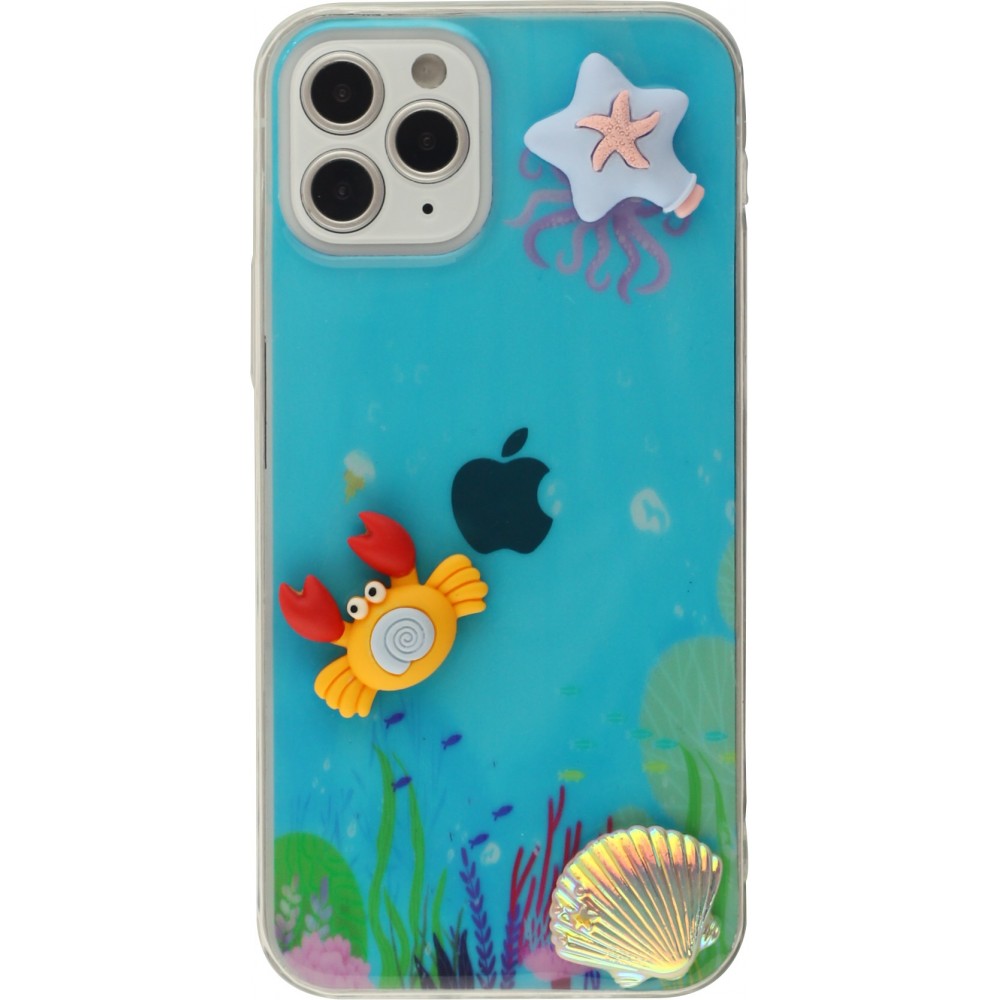 Coque iPhone 12 / 12 Pro - 3D Océan crabe étoile