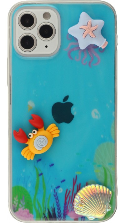 Coque iPhone 12 / 12 Pro - 3D Océan crabe étoile