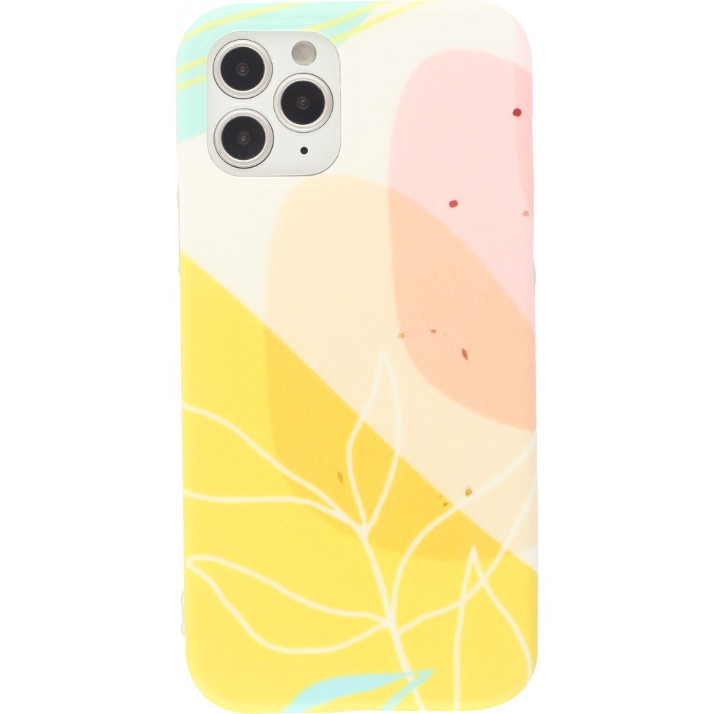 Coque iPhone 11 Pro Max - Abstract Art jaune