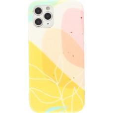 Coque iPhone 12 Pro Max - Abstract Art jaune