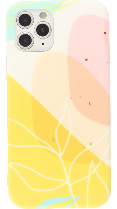 Coque iPhone 12 Pro Max - Abstract Art jaune