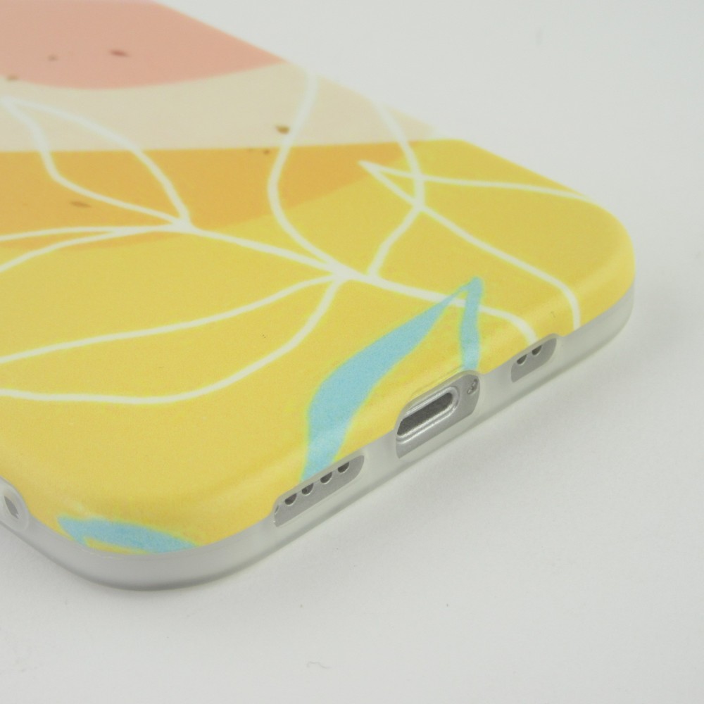 Coque iPhone 12 Pro Max - Abstract Art jaune