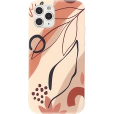 Coque iPhone 12 / 12 Pro - Abstract Art - Rouge