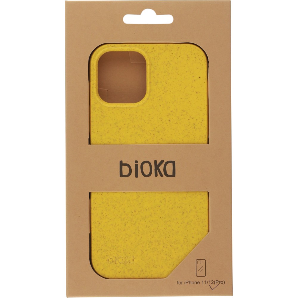 Coque iPhone 12 / 12 Pro - Bioka biodégradable et compostable Eco-Friendly jaune