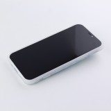 Hülle iPhone 12 / 12 Pro - Bright Line mit Ring - Türkis