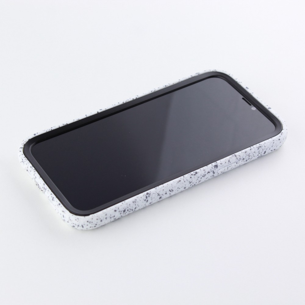 Coque iPhone 12 mini - Bumper 360 Clear Splash paint - Blanc
