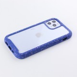 Coque iPhone 12 / 12 Pro - Bumper 360 Clear Splash paint - Bleu