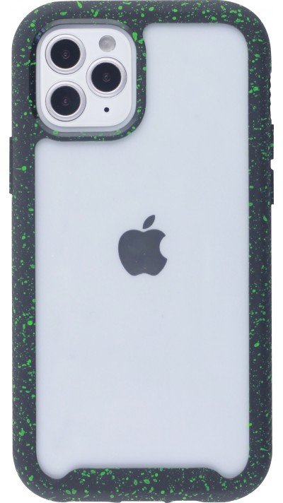 Coque iPhone 12 mini - Bumper 360 Clear Splash paint - Noir