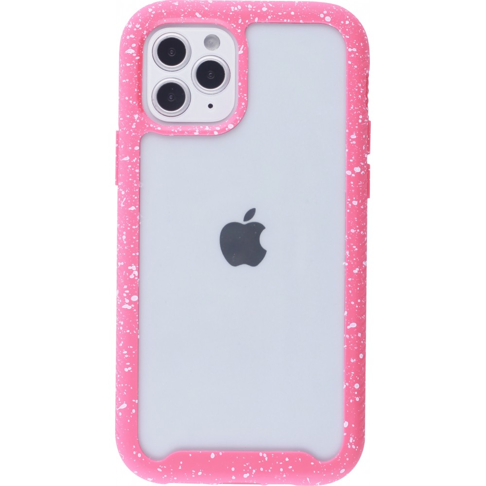 Hülle iPhone 12 / 12 Pro - Bumper 360 Clear Splash Farbe - Rosa