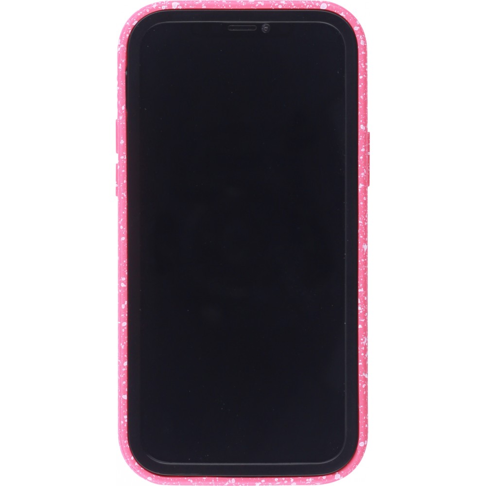 Coque iPhone 12 Pro Max - Bumper 360 Clear Splash paint - Rose