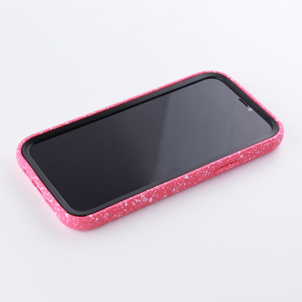 Coque iPhone 12 Pro Max - Bumper 360 Clear Splash paint - Rose