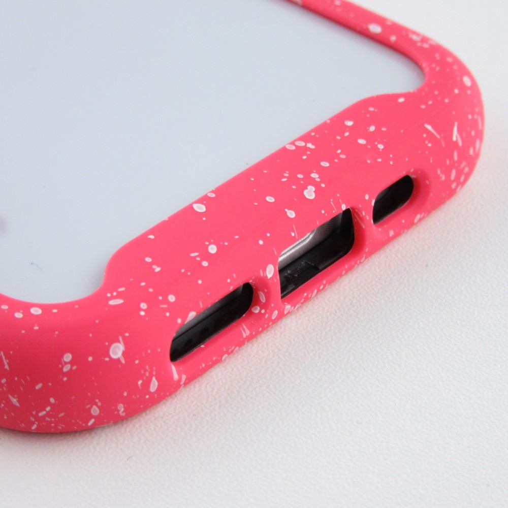Hülle iPhone 12 / 12 Pro - Bumper 360 Clear Splash Farbe - Rosa