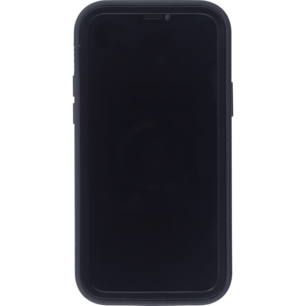 Coque iPhone 12 / 12 Pro - Bumper 360 Stripe - Noir