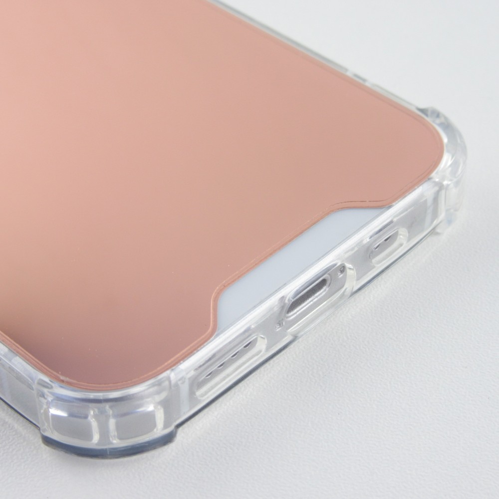 Coque iPhone 12 / 12 Pro - Bumper Miroir - Rose