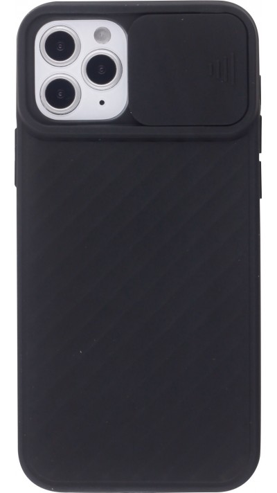 Coque iPhone 12 / 12 Pro - Caméra Clapet - Noir