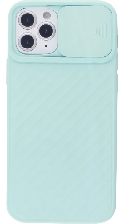 Coque iPhone 12 / 12 Pro - Caméra Clapet - Turquoise