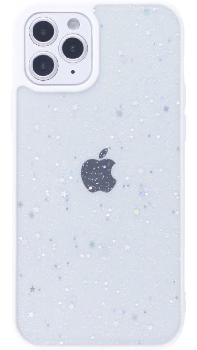 Hülle iPhone 12 / 12 Pro - Klare Blasensterne  - Weiss