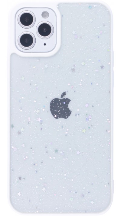 Coque iPhone 12 / 12 Pro - Clear Bubble Stars - Blanc