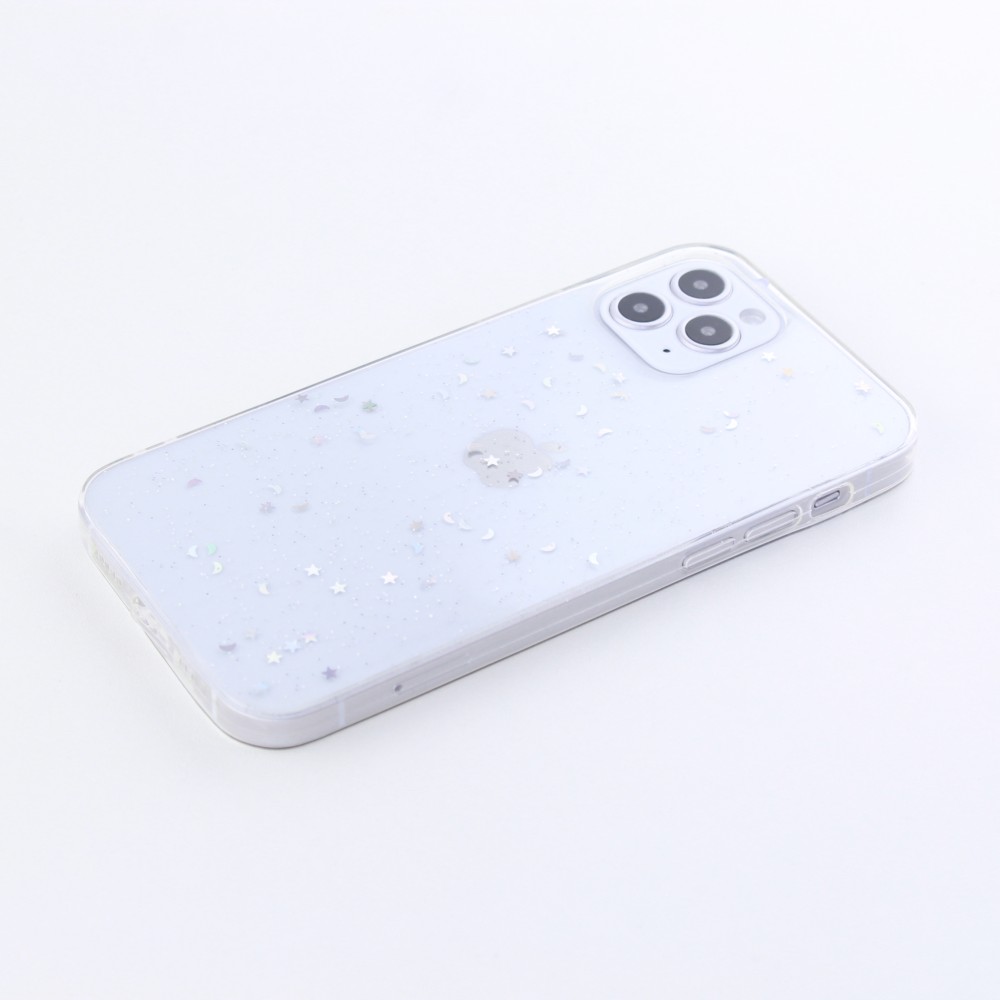 Hülle iPhone 12 / 12 Pro - Klare Blasensterne  - Transparent