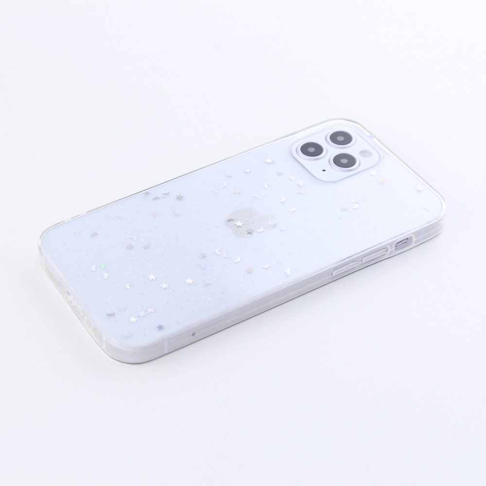 Coque iPhone 12 / 12 Pro - Clear Bubble Stars - Transparent