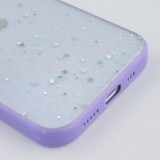 Coque iPhone 12 / 12 Pro - Clear Bubble Stars - Violet