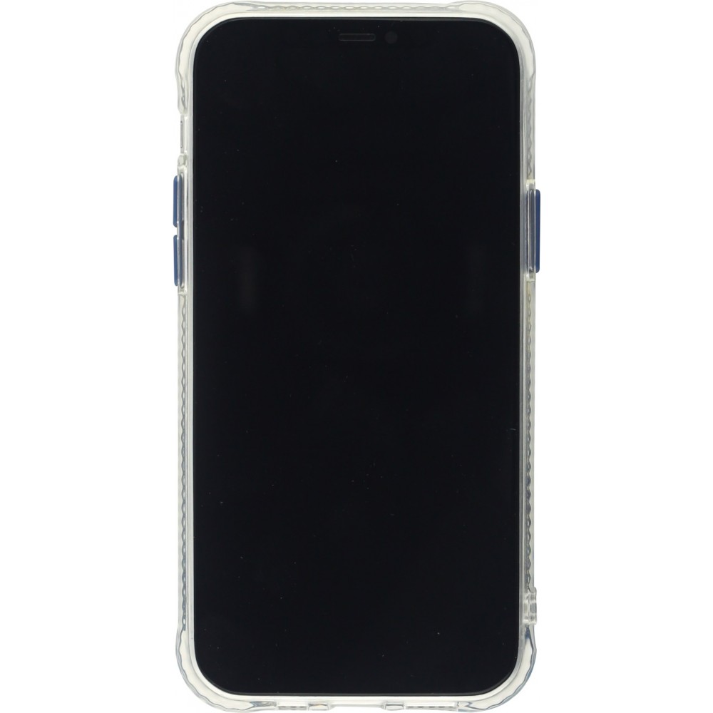 Coque iPhone 12 / 12 Pro - Clear Bumper gradient paint - Bleu clair