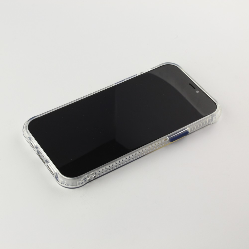 Coque iPhone 12 / 12 Pro - Clear Bumper gradient paint - Bleu clair