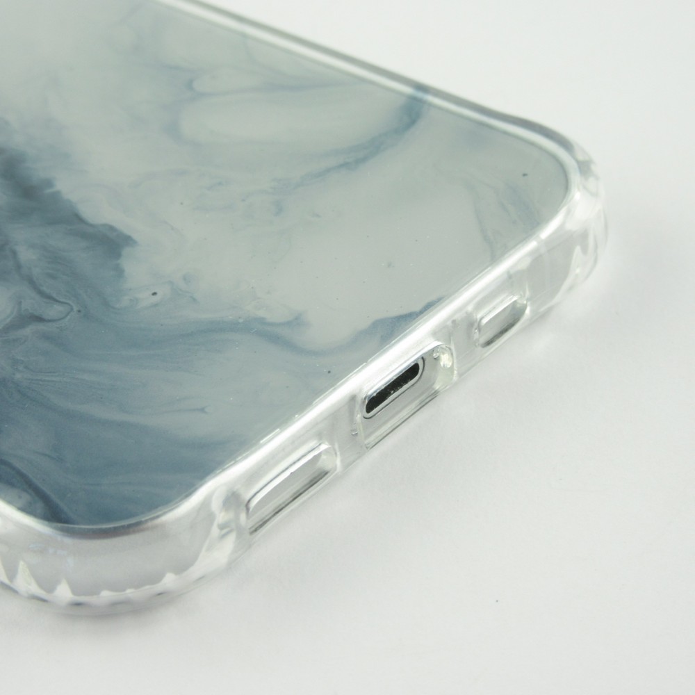 Coque iPhone 12 Pro Max - Clear Bumper gradient paint - Bleu clair