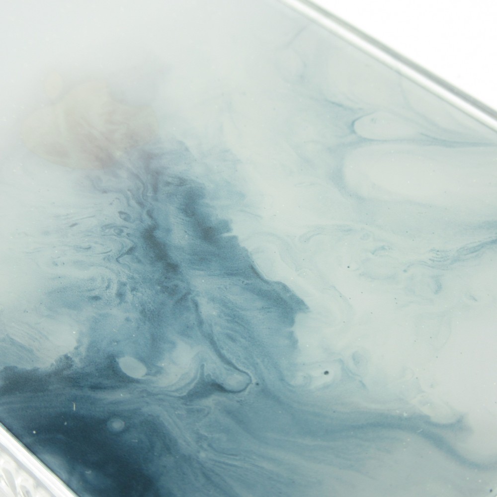 Coque iPhone 12 / 12 Pro - Clear Bumper gradient paint - Bleu clair