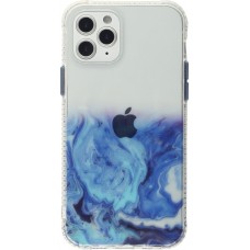 Coque iPhone 12 Pro Max - Clear Bumper gradient paint - Bleu foncé