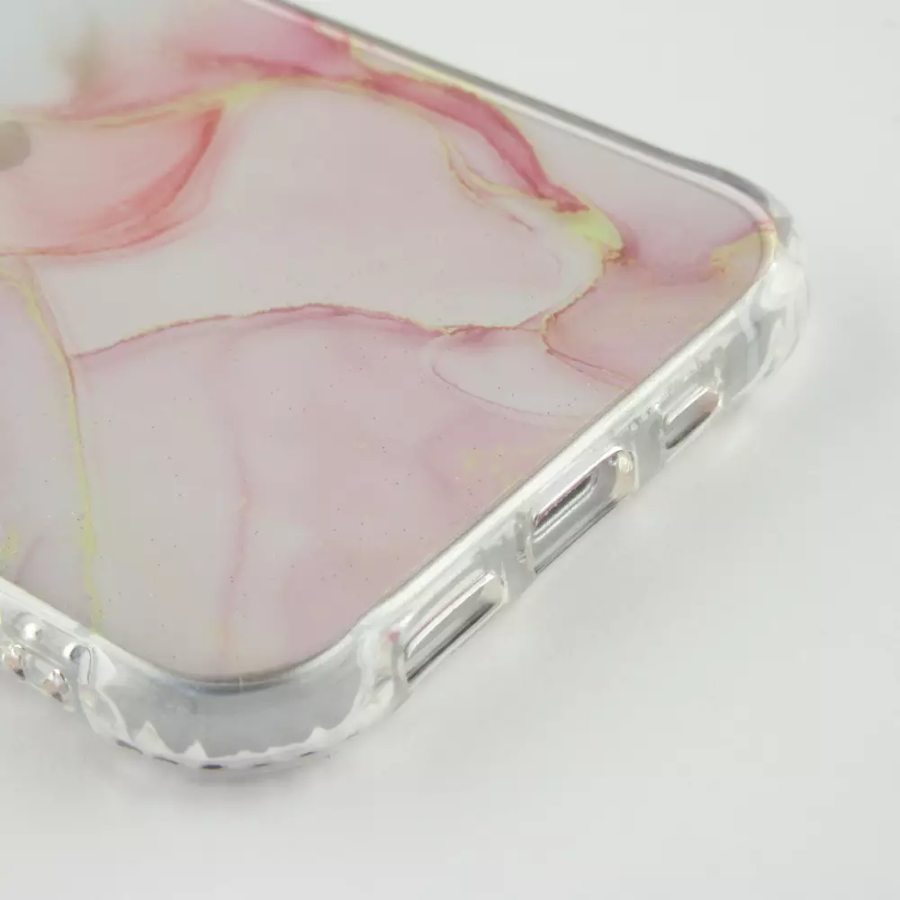 Coque iPhone 13 Pro - Clear Bumper gradient paint - Rose