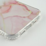 Coque iPhone 12 / 12 Pro - Clear Bumper gradient paint - Rose