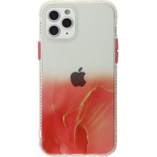 Coque iPhone 12 / 12 Pro - Clear Bumper gradient paint - Rouge