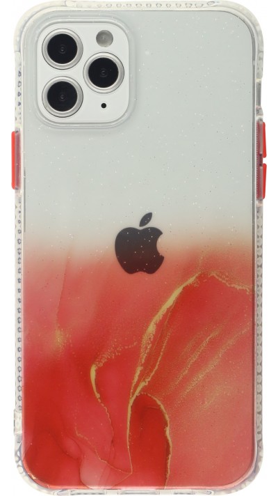 Hülle iPhone 12 / 12 Pro - Clear Bumper Gradient Farbe - Rot