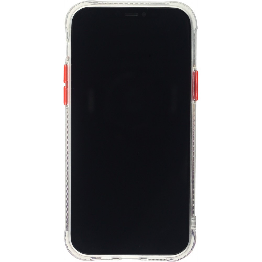 Coque iPhone 12 / 12 Pro - Clear Bumper gradient paint - Rouge