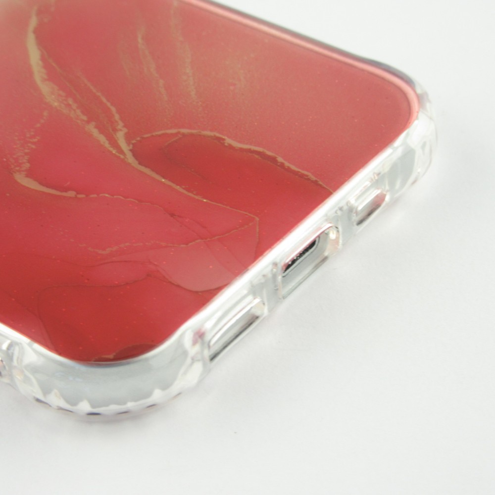 iPhone 13 Pro Case Hülle - Clear Bumper Gradient Farbe - Rot