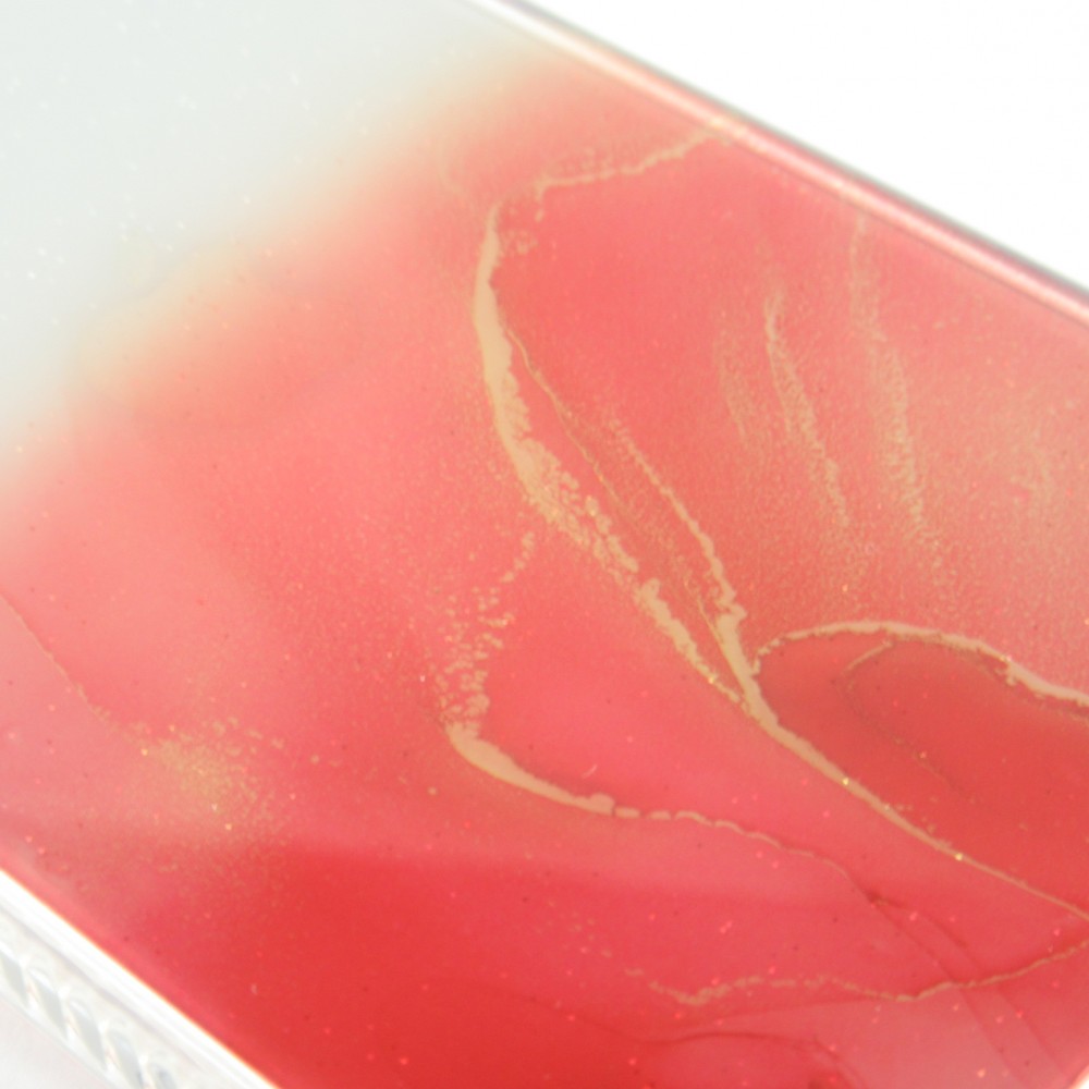 Coque iPhone 12 / 12 Pro - Clear Bumper gradient paint - Rouge