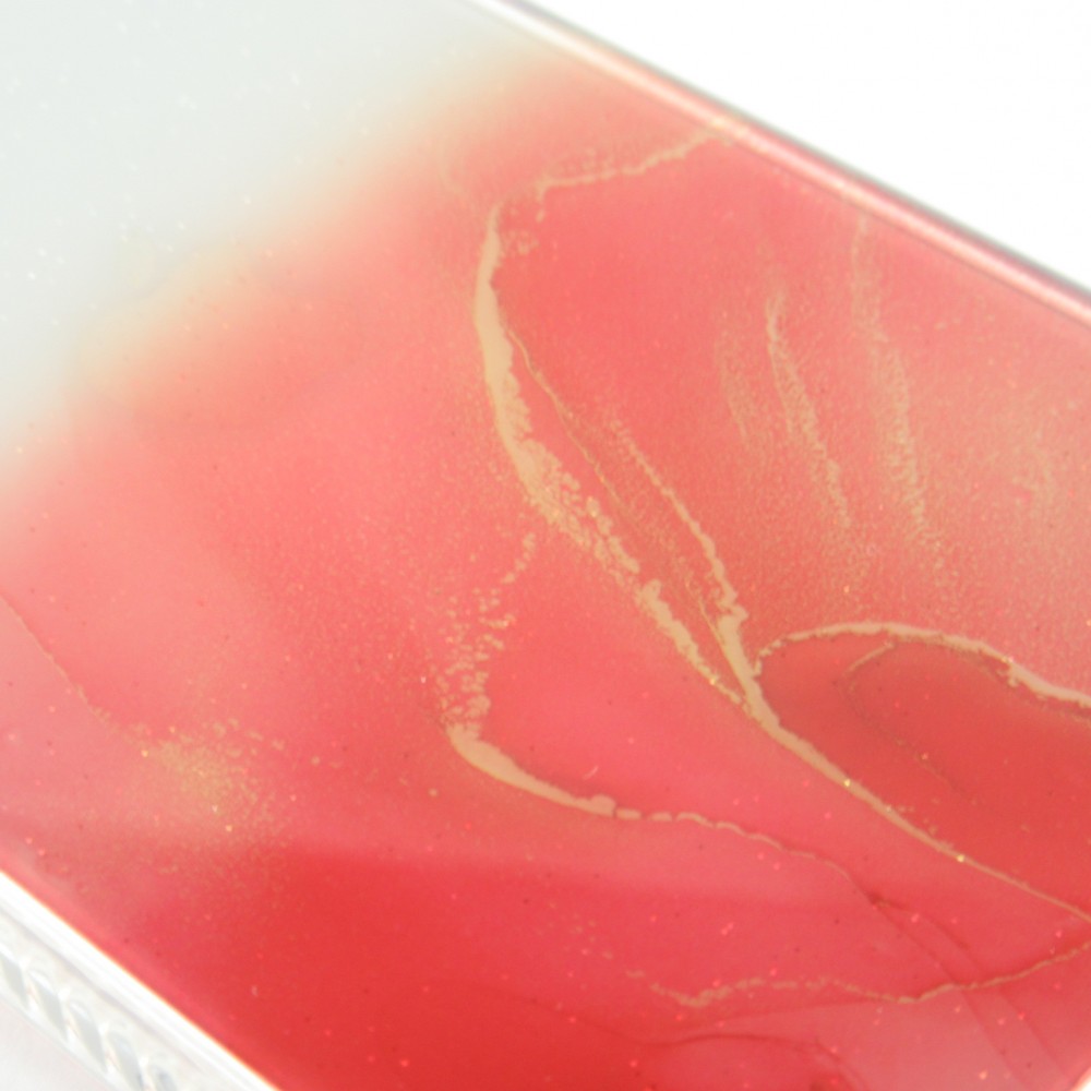 iPhone 13 Pro Case Hülle - Clear Bumper Gradient Farbe - Rot
