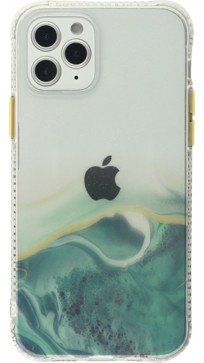 Coque iPhone 13 Pro - Clear Bumper gradient paint  - Vert