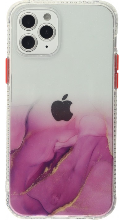 Coque iPhone 12 Pro Max - Clear Bumper gradient paint - Violet