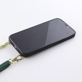 Coque iPhone 11 - Croco avec lanière - Vert