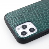 Coque iPhone 11 - Croco avec lanière - Vert